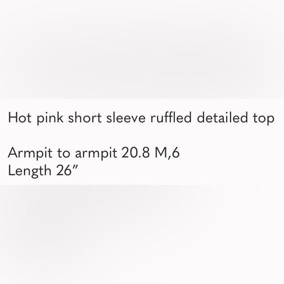 NWOT Hot Pink Plunging V Neck Blouse - Picture 4 of 7